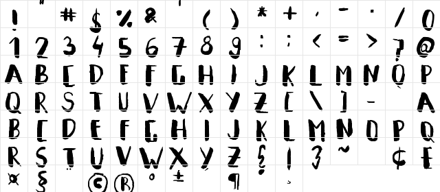 Summeron Regular  glyph index