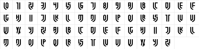 Forza Juve Regular  glyph index