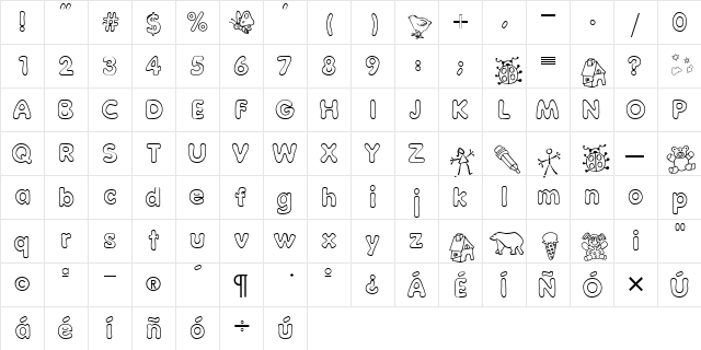 AbcHeadlines Regular  glyph index