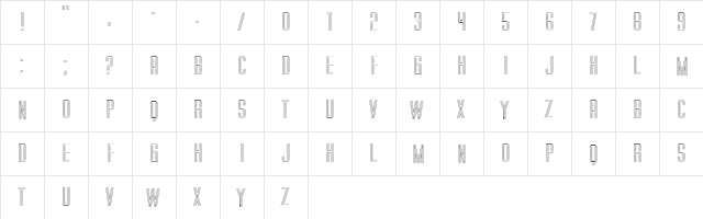 Trio Regular  glyph index