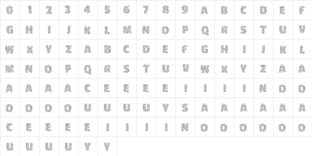 Faun Regular  glyph index
