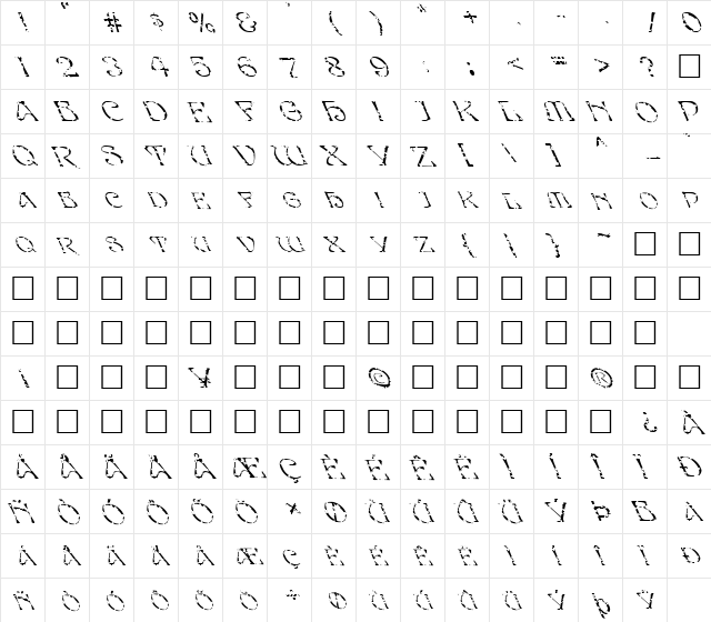 FZ JAZZY 20 HOLEY LEFTY Normal  glyph index