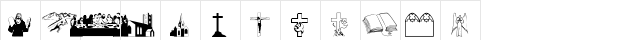 Religious 2 Regular  glyph index