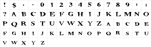 StegosaurusExtended Regular  glyph index