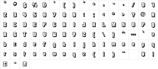 Clipe Shadow  glyph index
