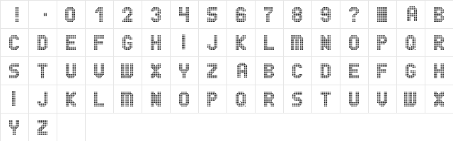 Ride the Fader Regular  glyph index