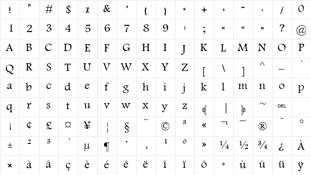 khalaad Sara khalaad Sara  glyph index