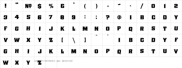 LHF Old Stock 2 Regular Regular  glyph index