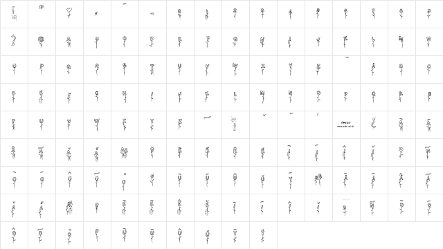 Typo Garden Demo Regular  glyph index