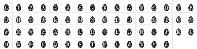 Easters_Here Regular  glyph index