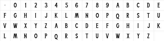 Boatman Regular (Free Personal Use) Regular  glyph index