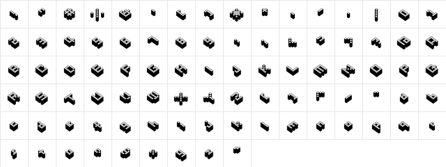 Cubicle Regular  glyph index