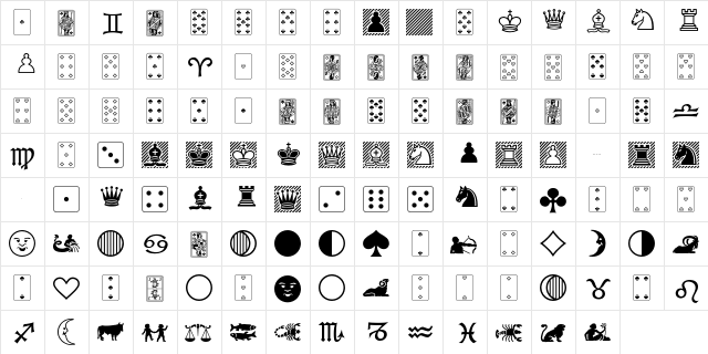Commercial Pi Two BQ Regular  glyph index