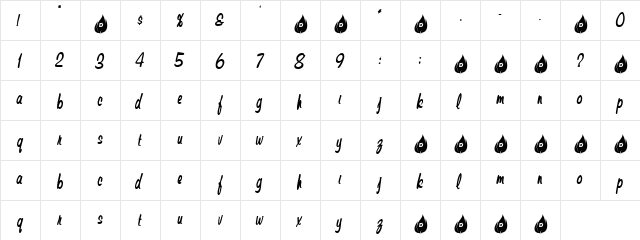 Socks Regular  glyph index