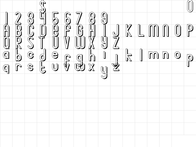 Bingke Nangka DEMO Regular  glyph index