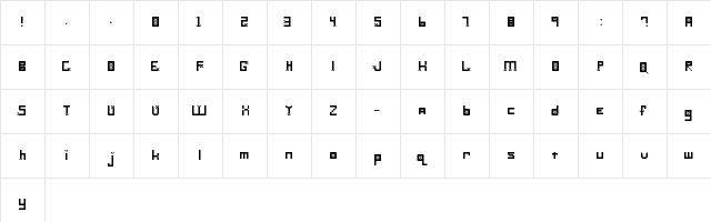 katies font Regular  glyph index