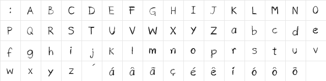 risco rabisco Regular  glyph index