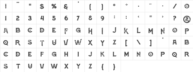 Atlantis Inline Grunge Inline Grunge  glyph index