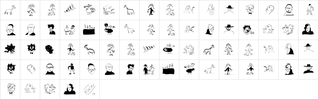 KarlasAndManfreds Regular  glyph index
