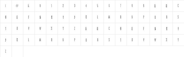 ShockColours Regular  glyph index