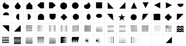 InstantLogo Regular  glyph index