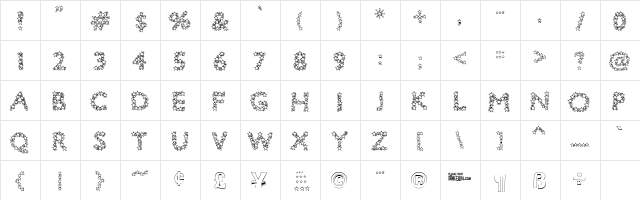 Bingo Star Regular  glyph index