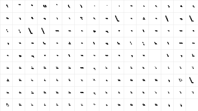 FZ UNIQUE 41 LEFTY Normal  glyph index