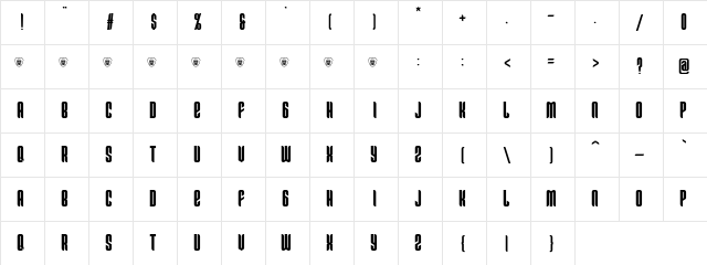 Ok-Esport Regular  glyph index
