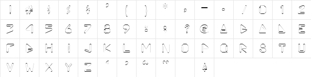 Offshore Regular  glyph index