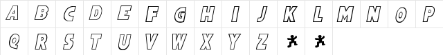 Wham! Outline  glyph index