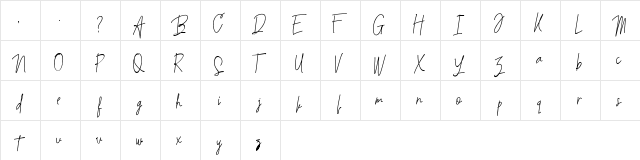 Budaphest Regular  glyph index