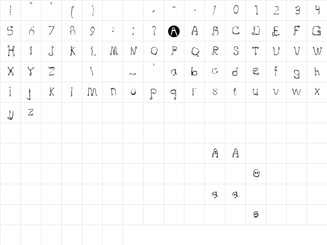 Doublejoint Regular  glyph index