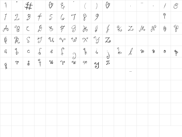Southern Accent Belch Regular  glyph index
