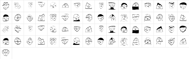Damaged Regular  glyph index