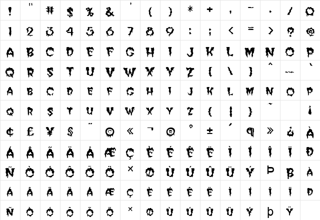 FZ UNIQUE 10 WAVEY Normal  glyph index