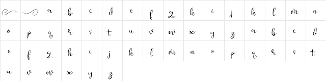 Aesteh Regular  glyph index