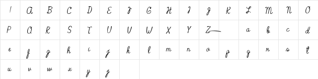Hot Coffee Italic  glyph index