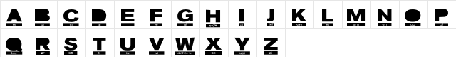 Phonetic Regular  glyph index