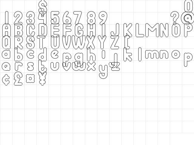 badjang DEMO Regular  glyph index