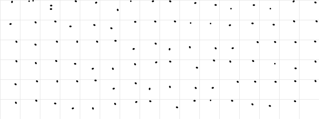 Juicy Fruity Highlights Regular  glyph index