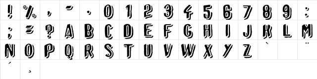 Afro Add plain Regular  glyph index