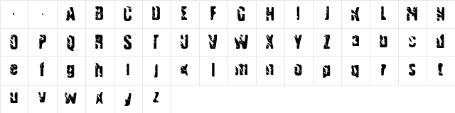 Handgranade Regular  glyph index