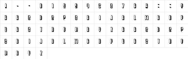 President Condensed  glyph index