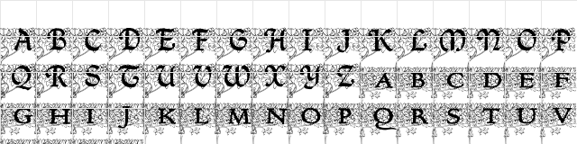 Arborial_Initials Normal  glyph index