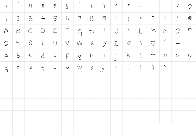 CK Toggle Regular  glyph index