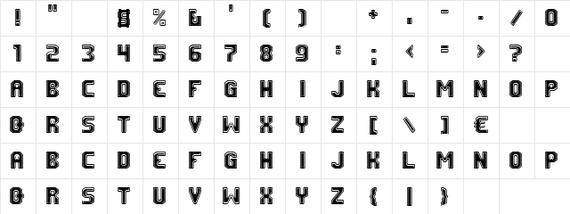 Illegal Operation Regular  glyph index