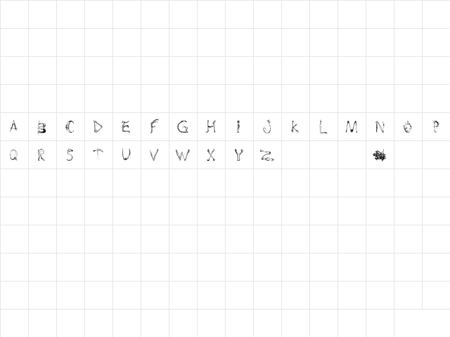 bones and chimeras Regular  glyph index