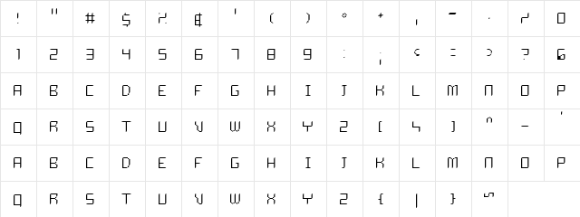 Dalila Light Regular  glyph index