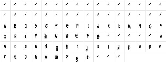 FT Twisted Ontogenesis Demoversion  glyph index