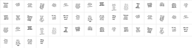 KR Driverz Regular  glyph index